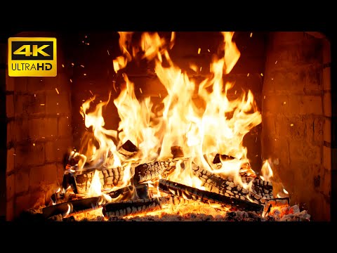 Peaceful Cabin Fireplace With Glowing Embers And Quiet Crackling For Relaxing Christmas Ambience 