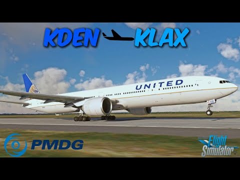 MSFS Live l United Airlines l PMDG 777 300ER l Denver KDEN ✈︎ Los Angeles KLAX l X Codr #msfs2020