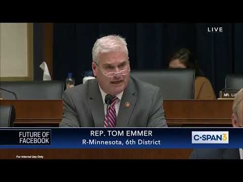 Emmer Questions Facebook CEO Mark Zuckerberg