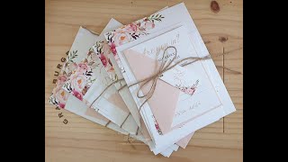 Blush and Burgundy Floral Wedding: Blush Pink Floral Set Wedding Invitations tangodesign.com.au