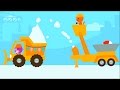 Sago mini holiday trucks  diggers game app with snowballs and castle dump trucks  bulldozer  crane