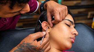 Ear Cleaning ASMR Massage with Master Cracker | The Quiet Barbershop.
