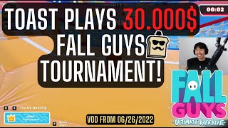 DIGUISED TOAST PLAYS LUDWIG'S 30.000$ FALL GUYS TOURNAMENT WITH BOXBOX, ITZTIMMY AND SHIPHTUR!
