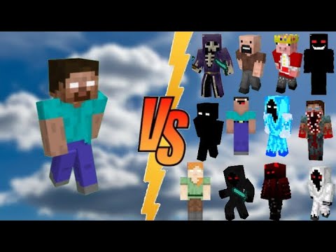 Herobrine VS All Minecraft Mobs+Entities - Battle (Part #2) #minecraft #trending