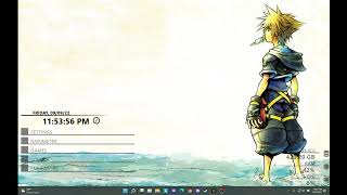 Kingdom Hearts desktop setup rainmeter and wallpaper engine setup guide screenshot 2