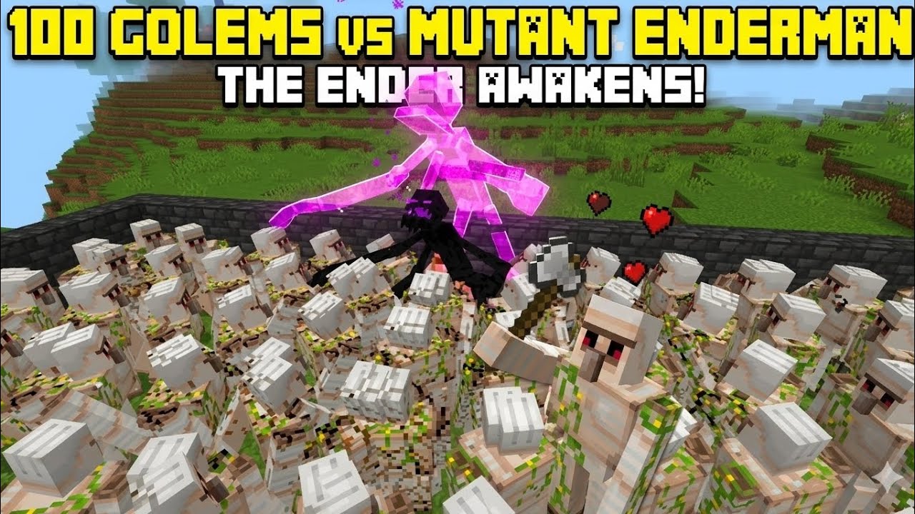 100 Iron Golems vs ALL Mutant Mobs — Who is STRONGEST?! ☠️ Minecraft ...
