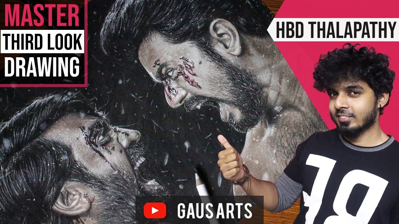 Vijay Drawing of Master 3rd Look | Birthday Tribute to Thalapathy | Ft 