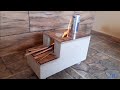 como Fazer mini fogão a lenha com bloco estrutural cerâmica e cimento arte. how to make wood stove.