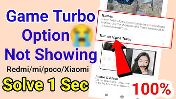 game turbo option show nahi ho raha hai |  game turbo option problem |game turbo not showing problem