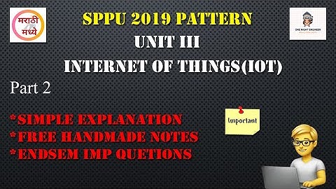IOT Unit 3 Part 2 | Computer Engineering | IOT | Sppu 2019 Pattern | Endsem Syllabus Sppu