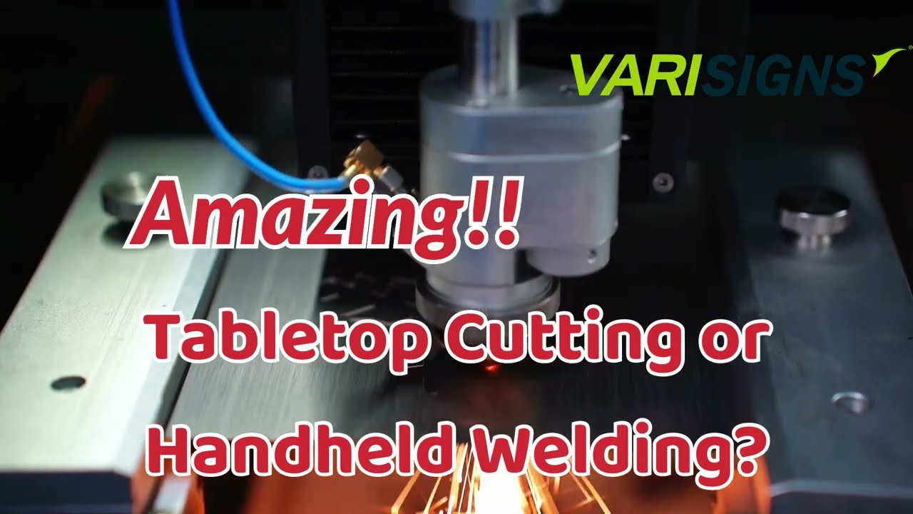 Amazing tabletop cutting and handheld laser welding in one machine!