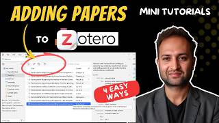 How to Add Papers to Zotero Library? 4 Ways to Add Research Papers to Zotero. (How to use Zotero)