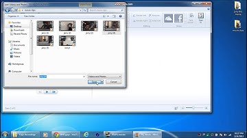 Windows 7: Import picture and video into movie maker