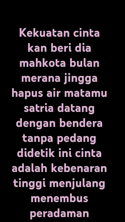 lirik lagu kekuatan cinta