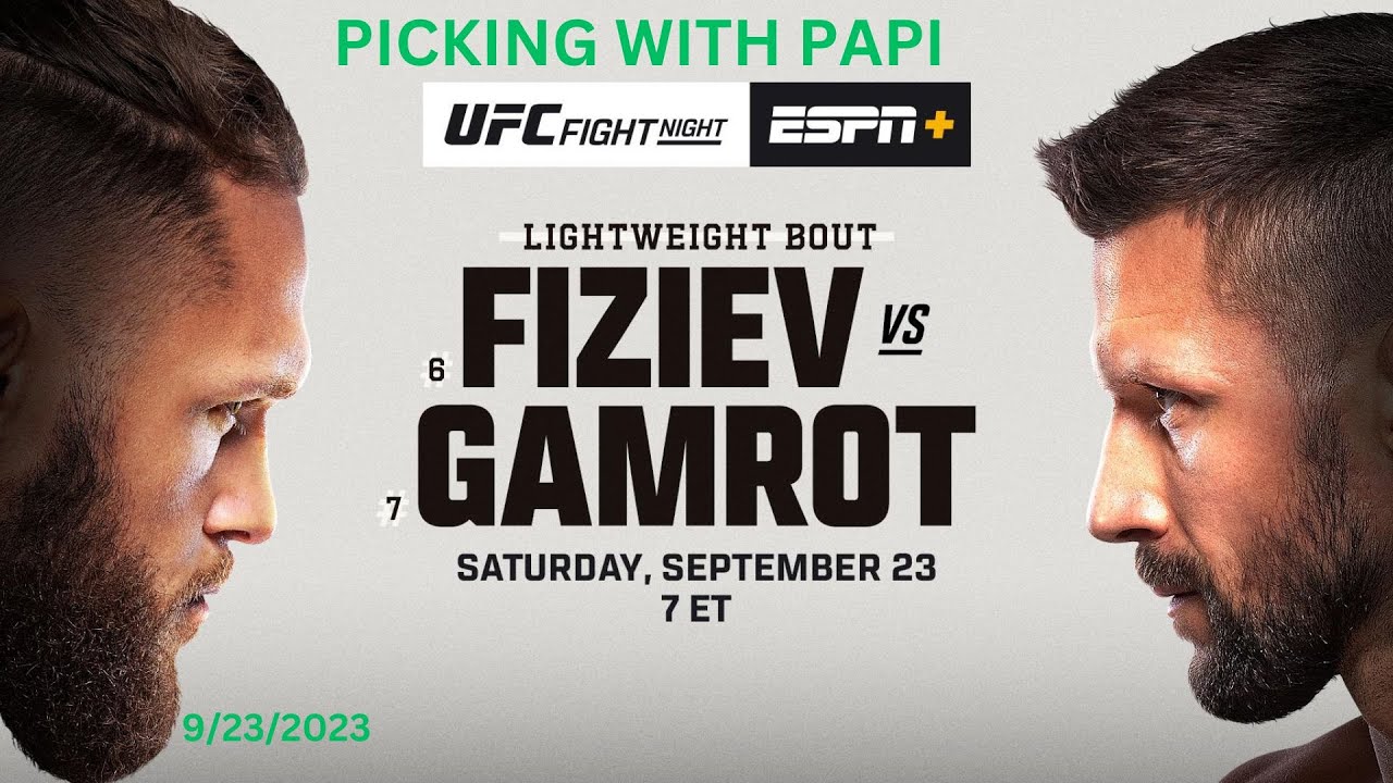 Papi Flee UFC FIGHT NIGHT PICKING WITH PAPI FREE UFC PICKS I UFC PREDICTIONS 9-23 ...