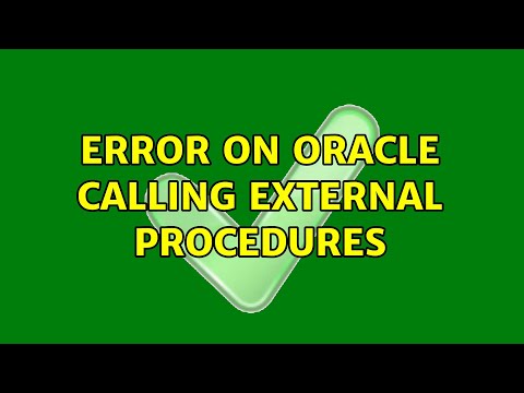 Error on Oracle calling external procedures (2 Solutions!!)