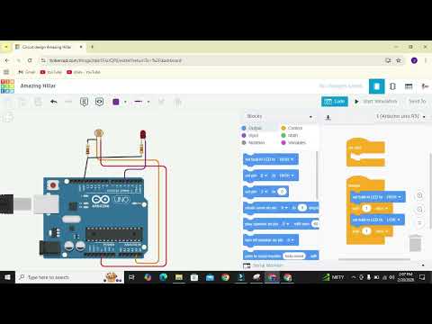 #6 Automatic Street Light Using Tinkercad | LDR Based Street Light Simulation |