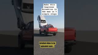 Car crash Animation in 3ds Max for beginners #shorts #trending #viral #animation #carcrash #3dsmax