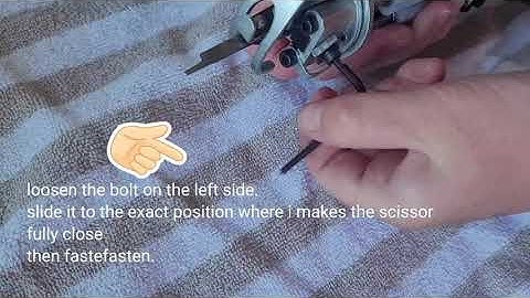 AK I / blue cut pile scissors closing adjustment