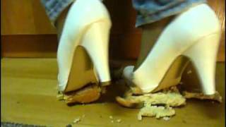 trampled food bread and cheese