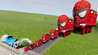 Big \& Small Spider-Man the Train vs SPIDER Train Thomas.EXE | BeamNG.Drive