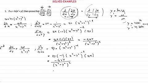 PARTIAL DIFFERENTIATION (SOLVED EXAMPLE 1)