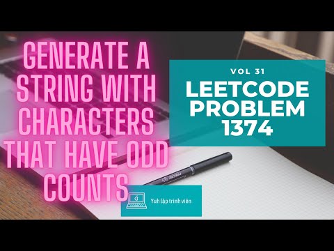 Vol31 - Leetcode - Problem 1374 - Generate a string with characters that have odd counts - Golang
