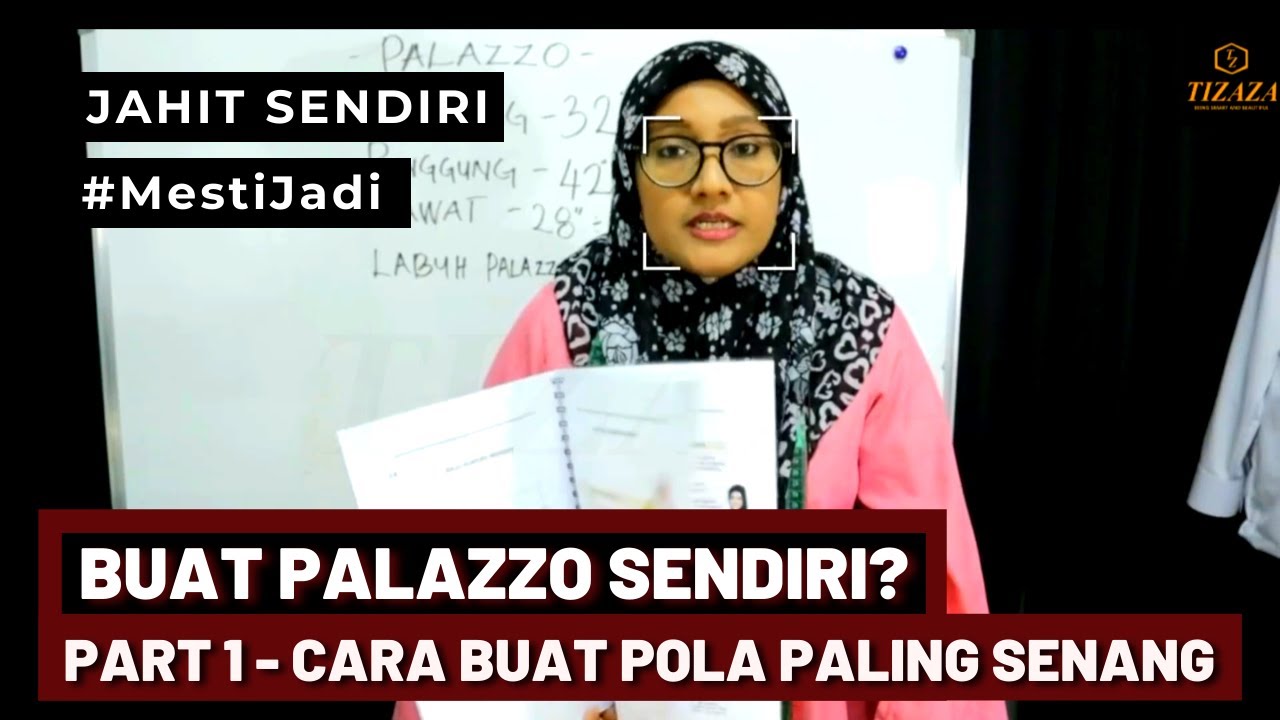 CARA MUDAH BUAT POLA PALAZZO PART - 1..