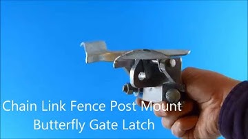 Chain Link Fence Post Mount Butterfly Gate Latch