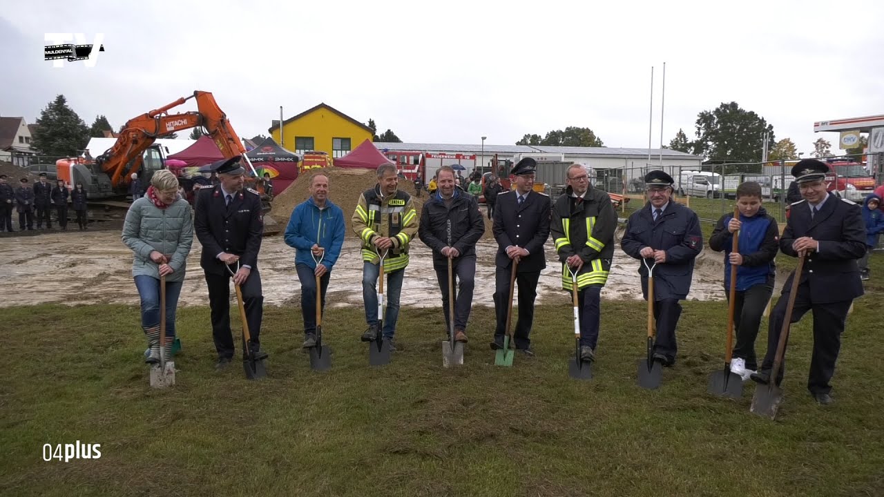 Musikalischer Spatenstich bei der Feuerwehr Wermsdorf