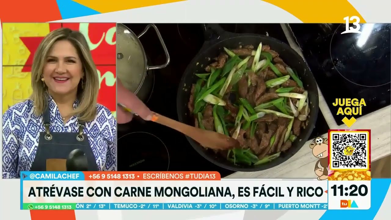 Carne Mongoliana: Camila chef explica exquisita receta casera. Tu Día, Canal 13