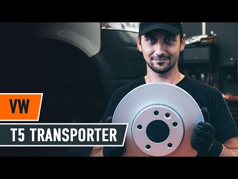 How to change front brake discs on VW T5 TRANSPORTER Van [TUTORIAL AUTODOC]