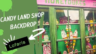 🎄CHRISTMAS🎇Candy Land Shop Honeydukes Party Backdrop Lofaris