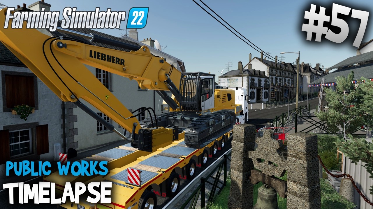 Грандиозный промышленный снос 🚧 Liebherr 960 сокрушает 👷 Общественные работы в FS22