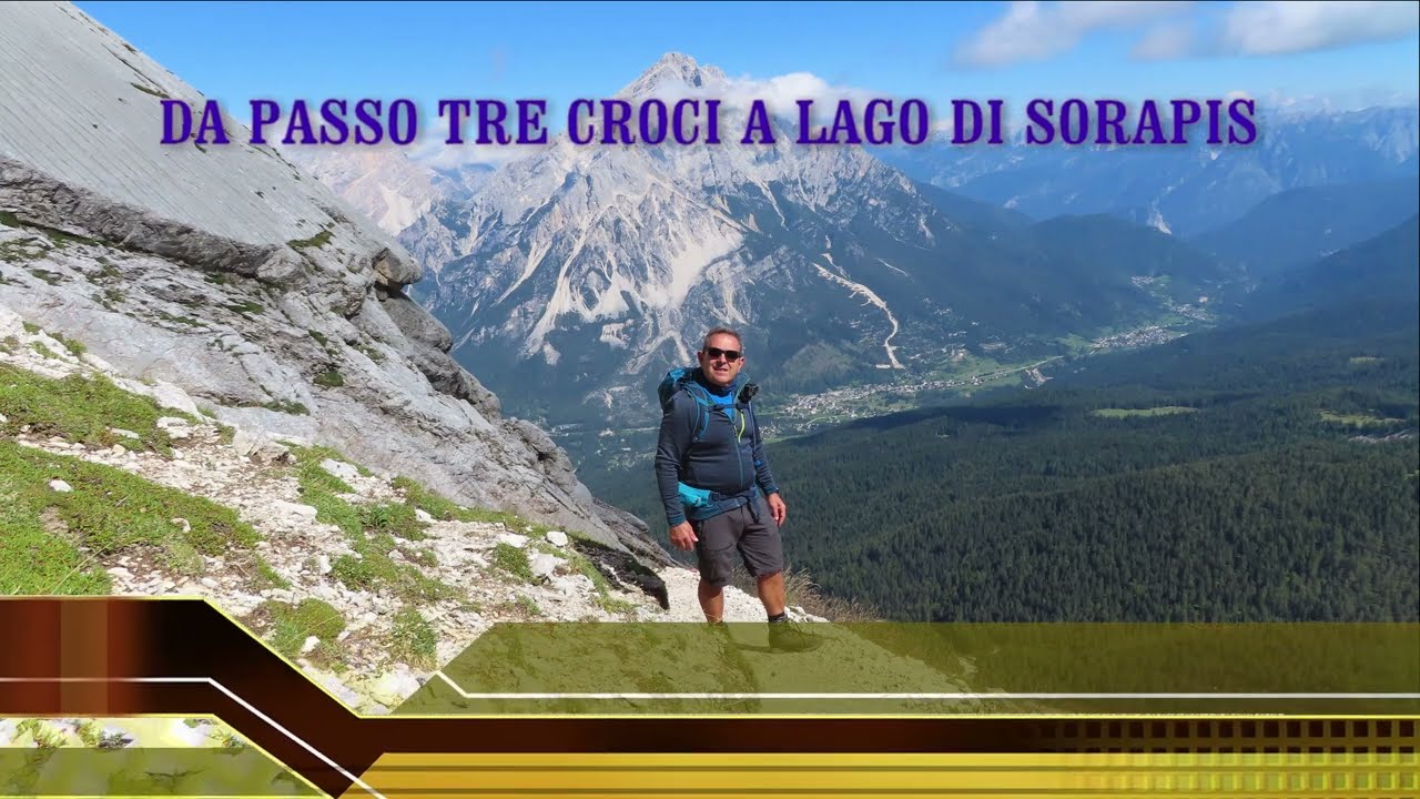 lago di Sorapis da passo tre croci  dal sentiero n°215