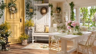 Aesthetic Yellow Cottage Tour 💛 | Romantic Shabby Chic & Grandma’s Vintage Decor for Every Season🏡 screenshot 1