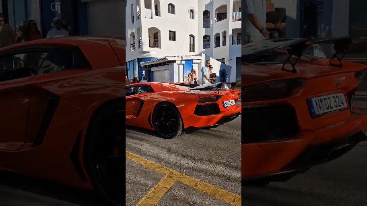 ORANGE AVENTADOR IN PUERTO BANUS 