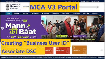 User & DSC Registration/Association on MCA V3 Portal
