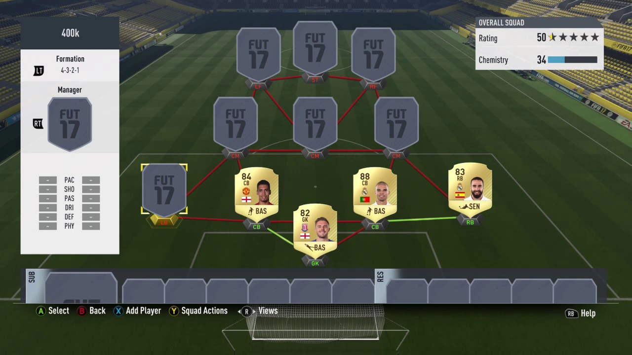 FIFA 17 BEST 400K TEAM SQUAD BUILDER YouTube