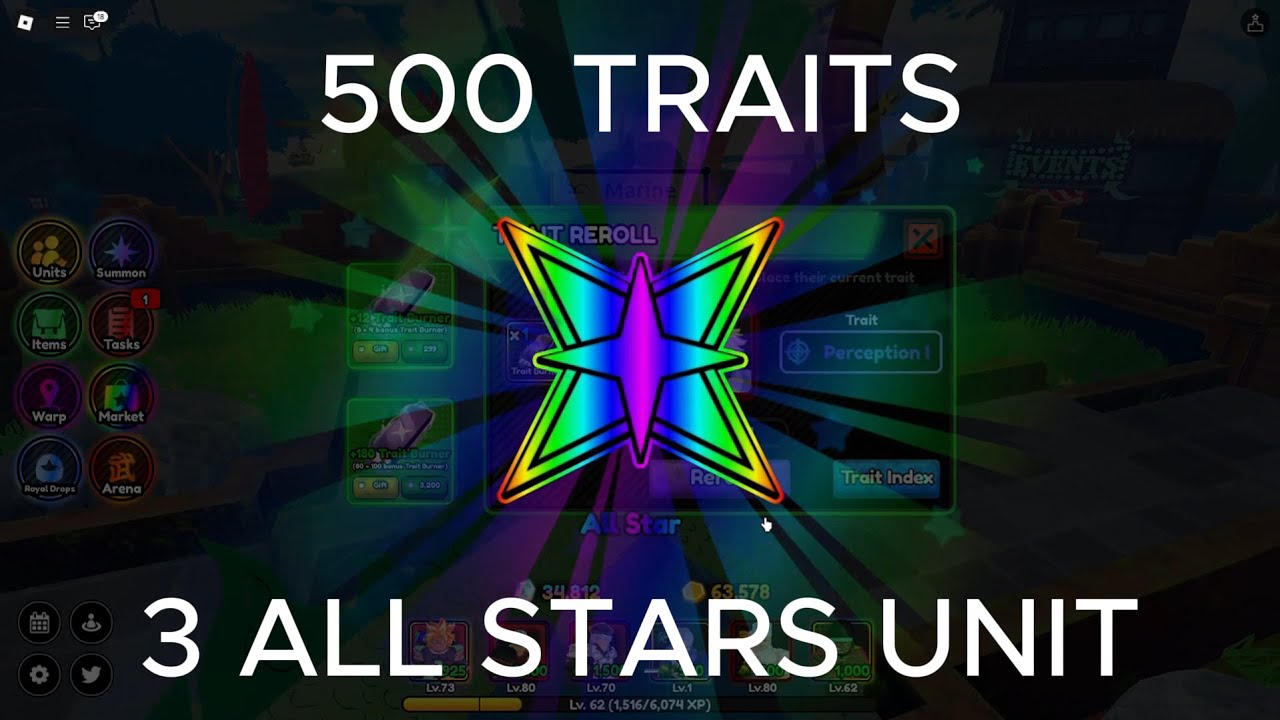 USE 500 TRAIT BURNER TO GET ALL STARS UNIT | ROBLOX ALL STAR TOWER DEFENSE