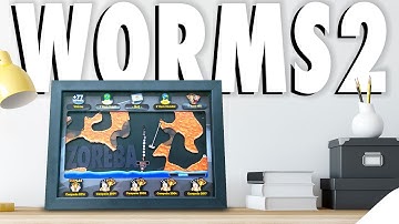 Quadro Diorama Video Game Shadow Box Worms 2 Armageddon