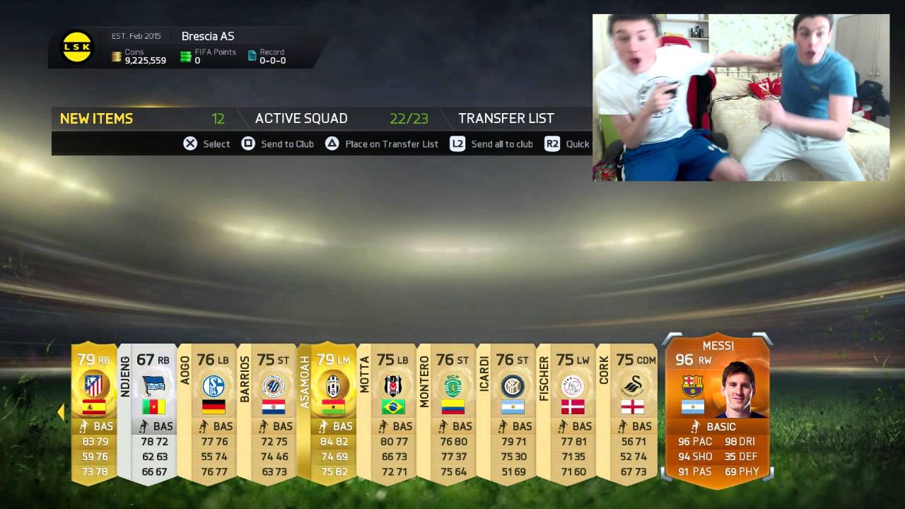 NO WAY!!! MY BROTHER PACKS MOTM MESSI!!!! FIFA 15 PACK OPENING