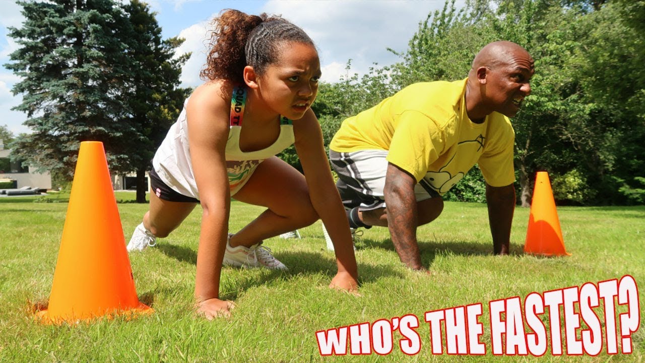 IS DAD FASTER THAN TIANA?