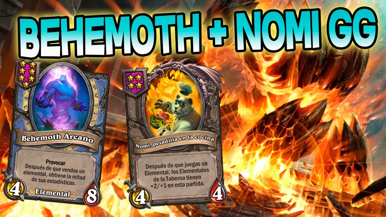 Behemoth + Nomi = GG Hearthstone  campos de batalla battlegrounds en español