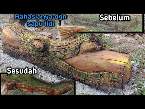 Membuat Pohon Dari semen & pasir .taman depan rumah