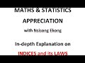 In-depth Explanation on INDICES and its LAWS