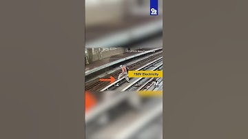 Man jumps over deadly electric rails on Metro train tracks