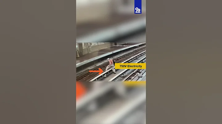 Man jumps over deadly electric rails on Metro train tracks