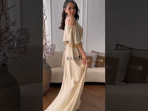 طلة رمضانية مميزة مع جلابية بيج من متجر بارلينا