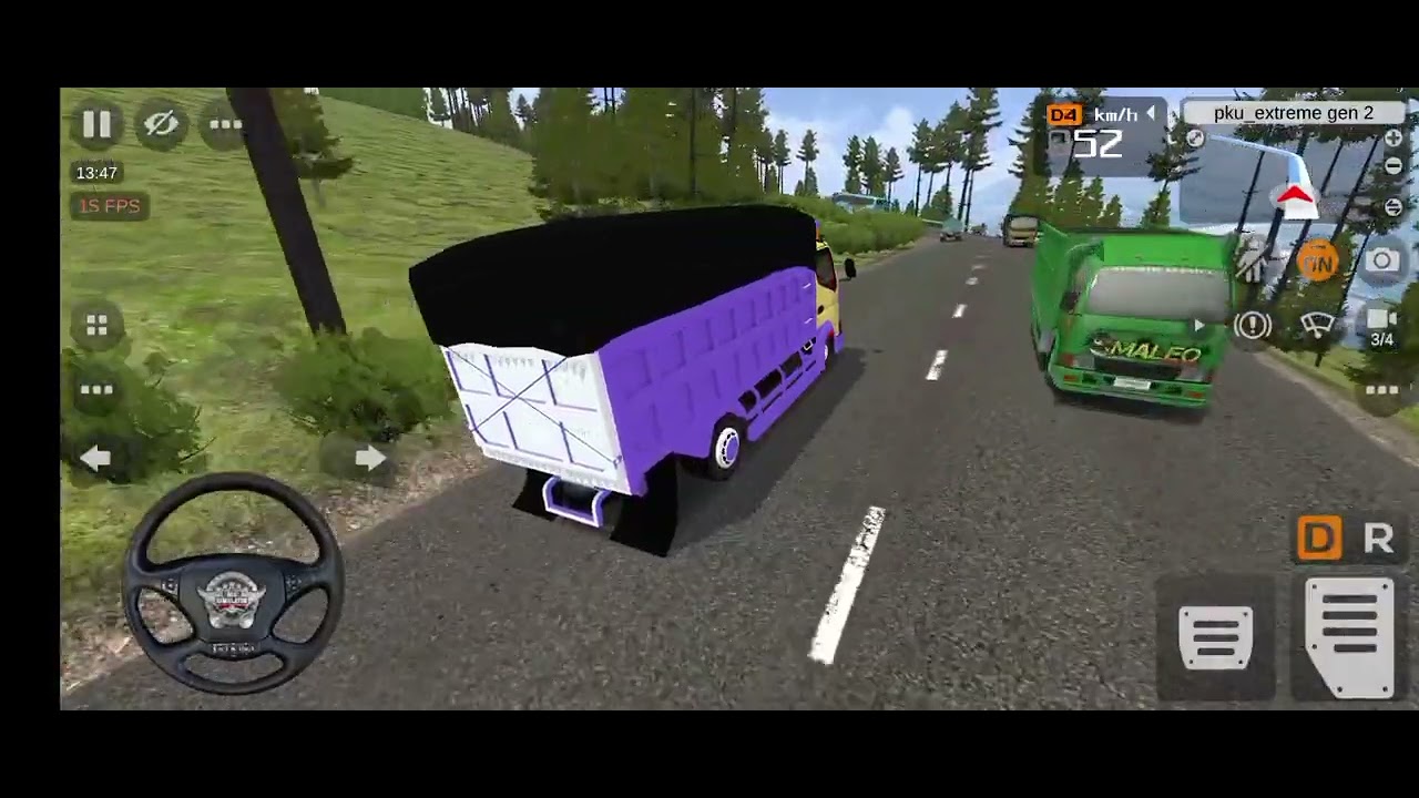 Dump Truk Canter Melibas Tanjakan Tinggi   II Bus Simulator Indonesia 